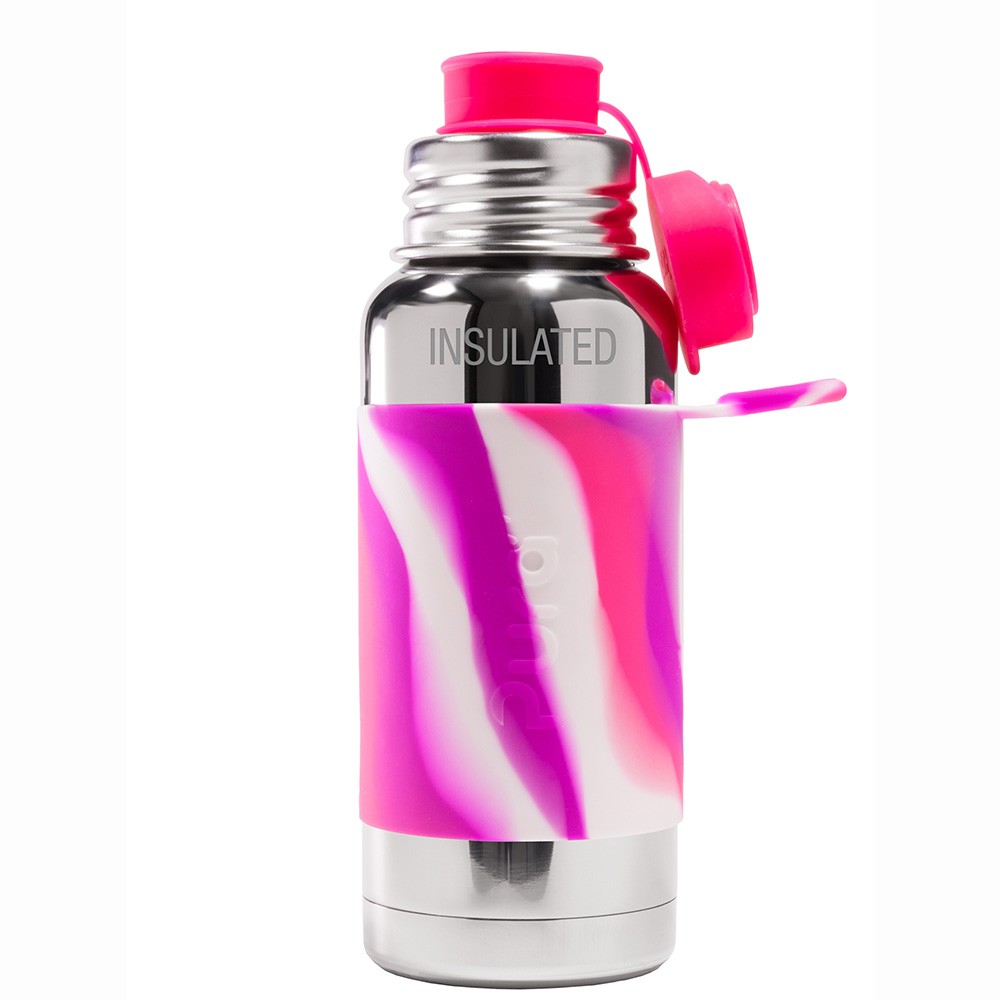 Pura® TERMO fľaša so športovým uzáverom 475ml ružovo biela