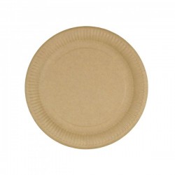 Papierový tanier hnedý Ø23 cm