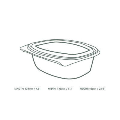 Miska na šalát s vrchnákom 460 ml/16oz 50 ks