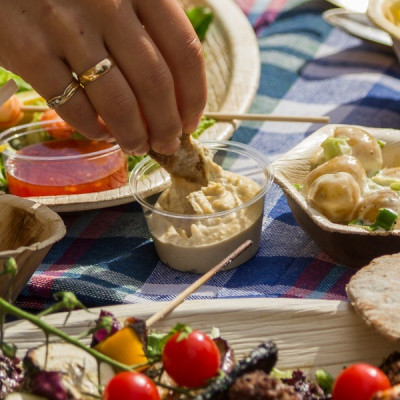 Kelímok na omáčku/dressing z PLA 100-120 ml/4oz 100 ks + viečko